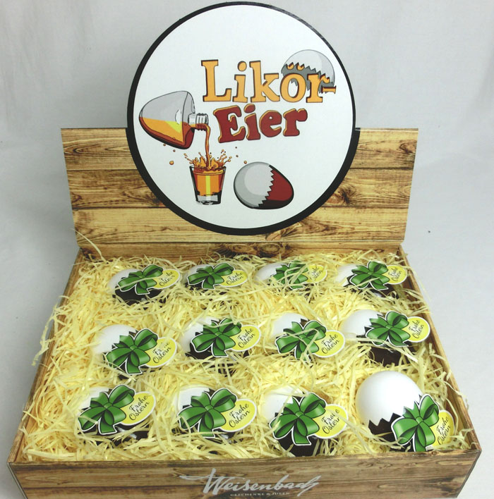 Frohe Ostern "Schoko-Sahne" Oster-Ei aus Glas 50ml