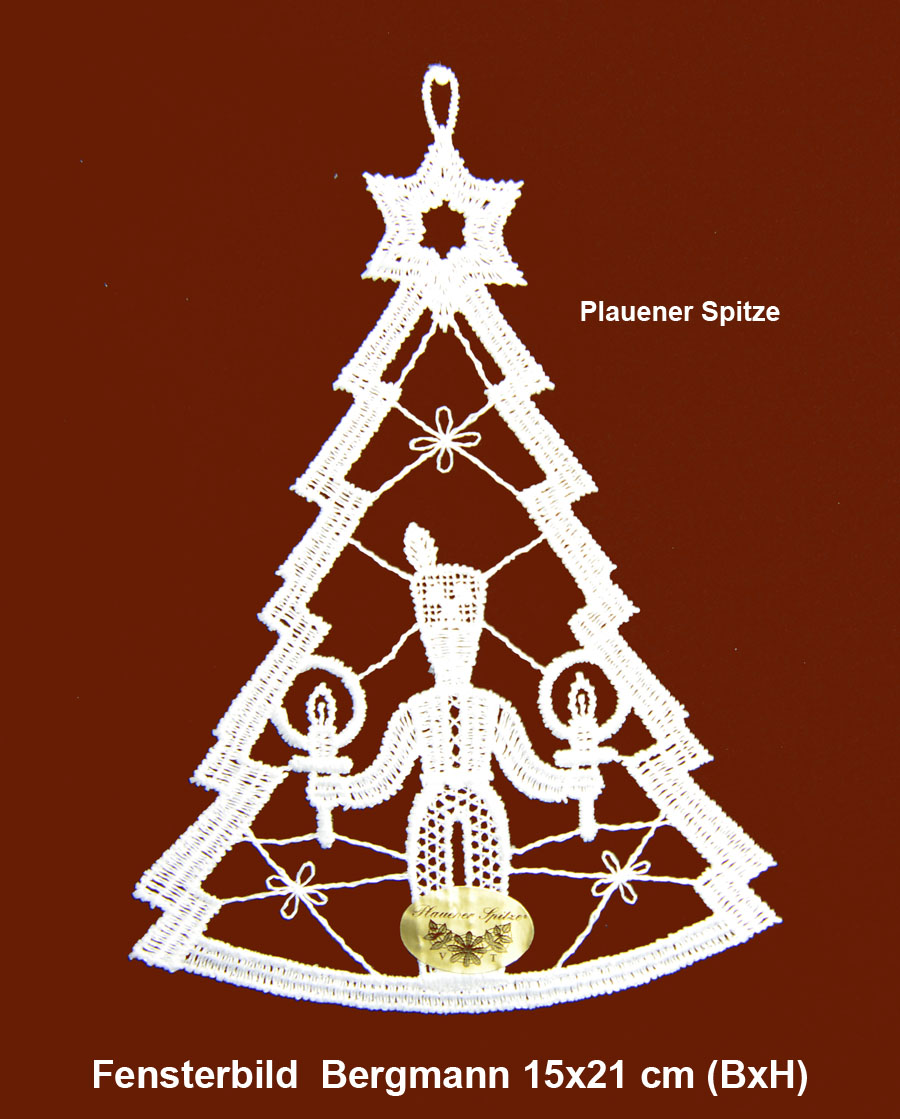 Fensterbild Bergmann ca. 15 x 22 cm (BxH)