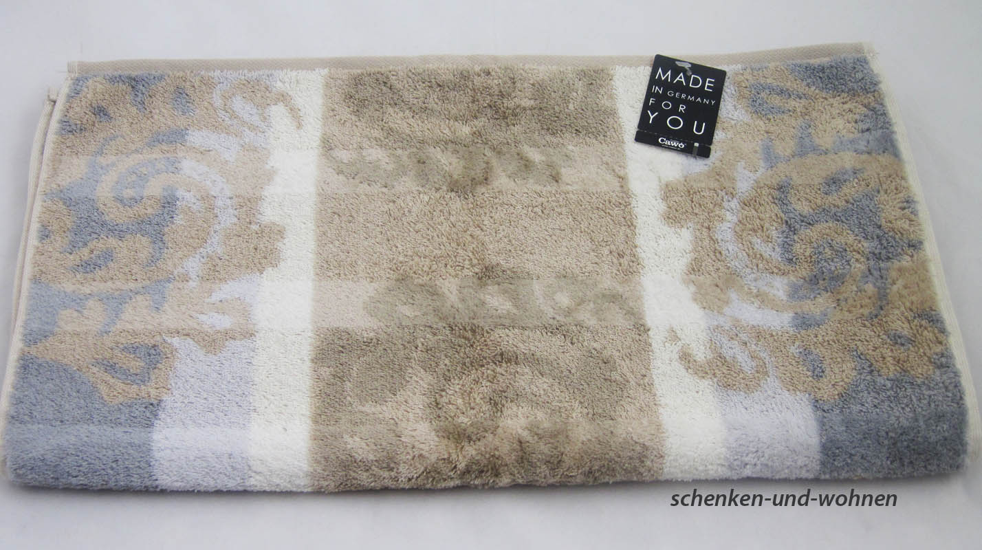 Handtuch Noblesse Cashmere Jaquardt, Fb. 33 Sand ca. 50 x 100 cm