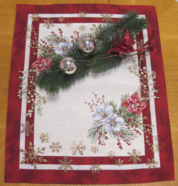 Gobelin Platzset "Zierliches Gesteck" mehrfarbig, ca. 38 x 48 cm