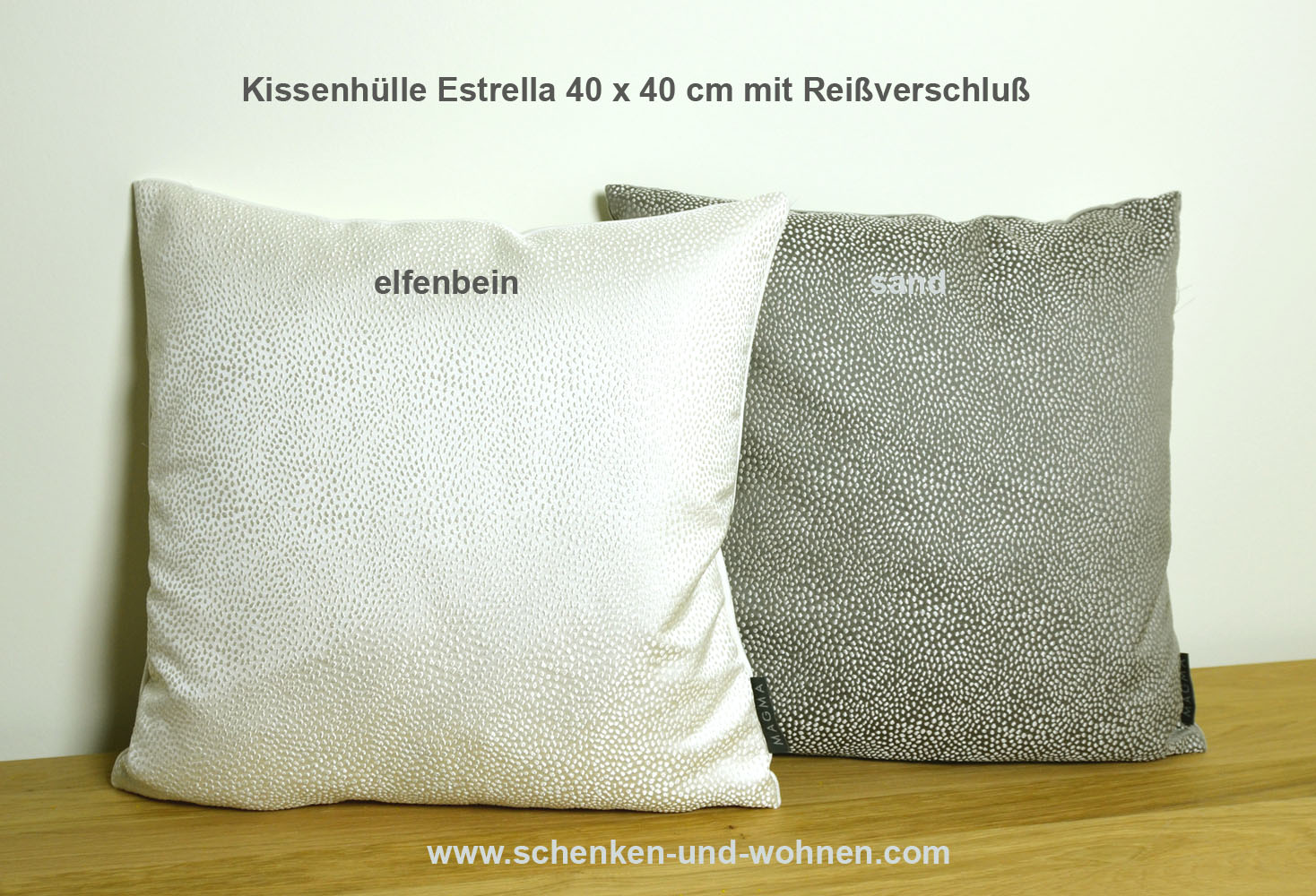 Kissenhülle 40 x 40 Art. Estrella sand