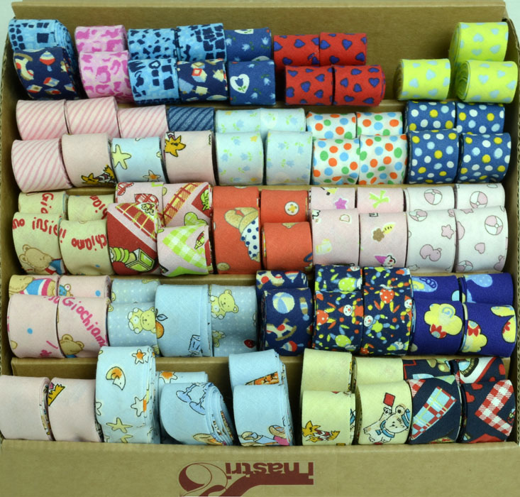 4 Einfassbänd/Schrägbänder/Biasband 2m x 20mm 100 % BW