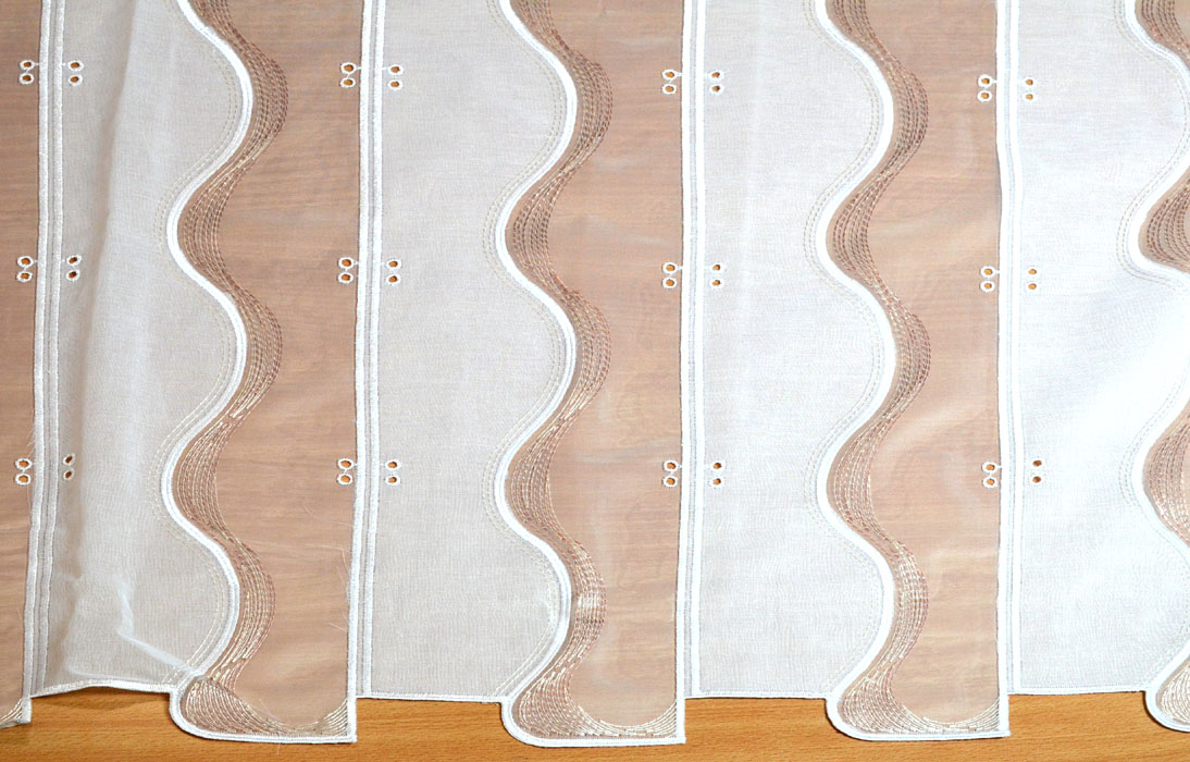 16cm breites Clippanneaux Raffpanneaux Welle rosenholz 140cm hoch