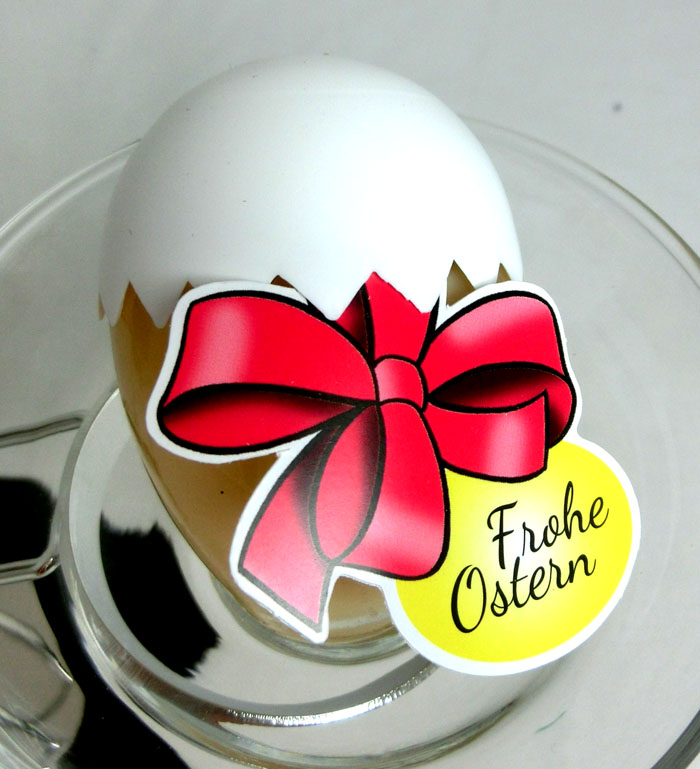 Frohe Ostern "Eierlikör mit Schwarzwälder Kirsch" Oster-Ei aus Glas 50ml