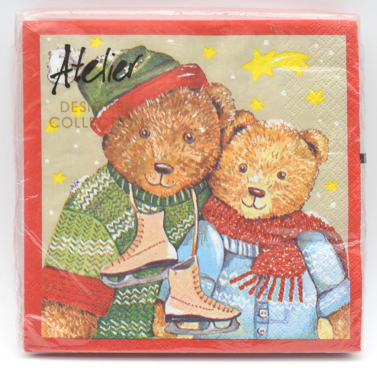 Lunch-Servietten Designer-Collection 20 Stück 33 x 33 cm Bär mit Kind