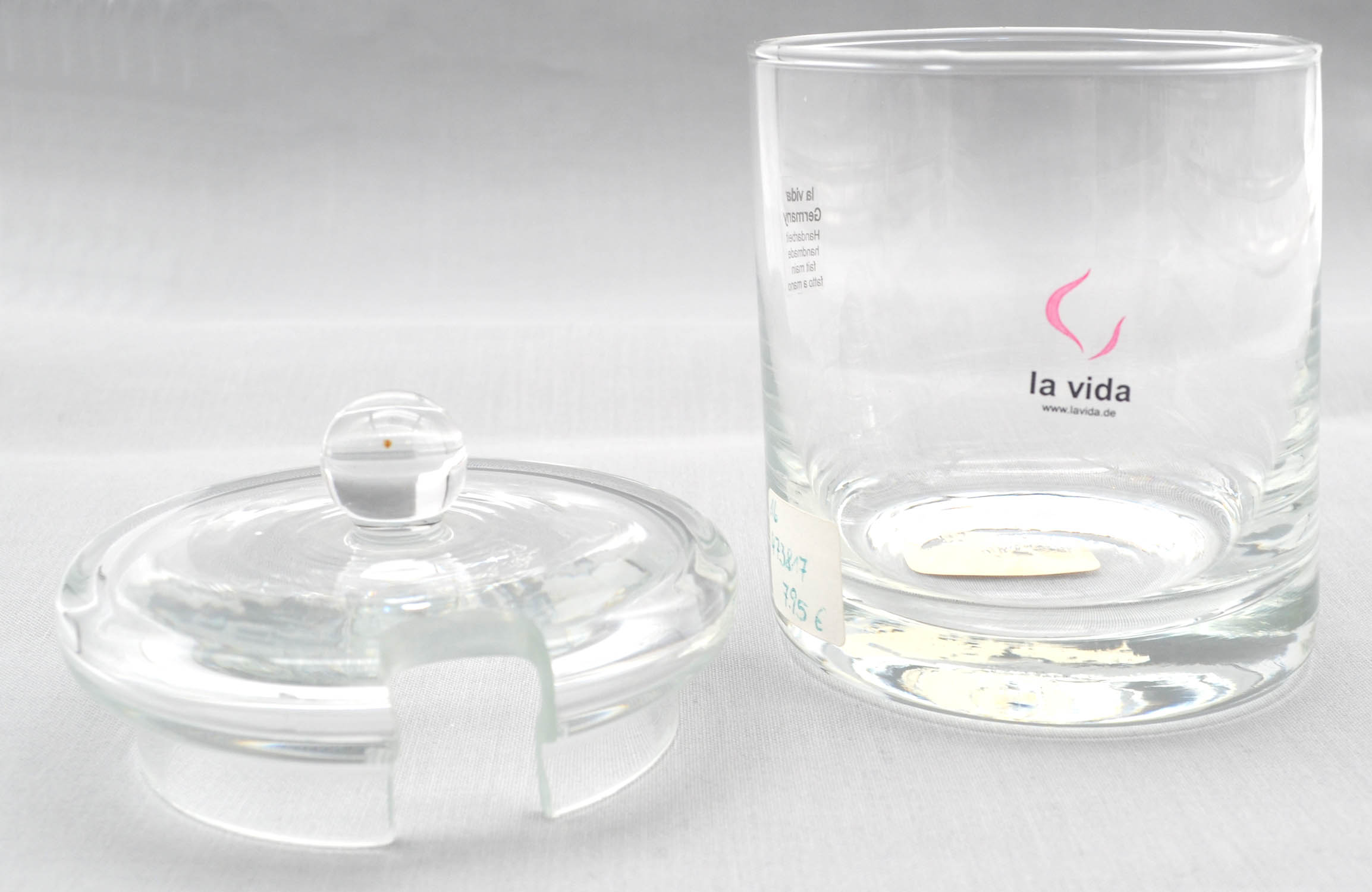 Marmeladendose Linah13 aus Glas mit Deckel schwere Ausführung 13 cm transparent