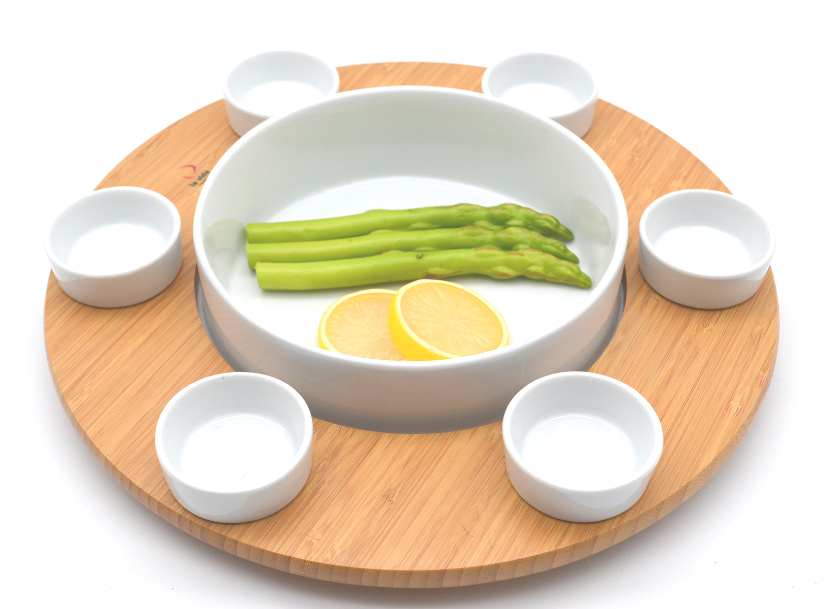 Crudité-Set Schale + Dip – 7-teilig, Ø 32 cm, H 6 cm