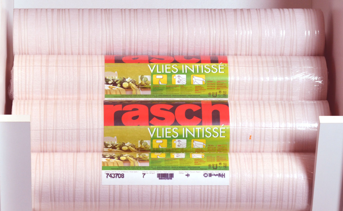 Vliestapete 743708 längsorientiert dezent rosenholz Eurorolle