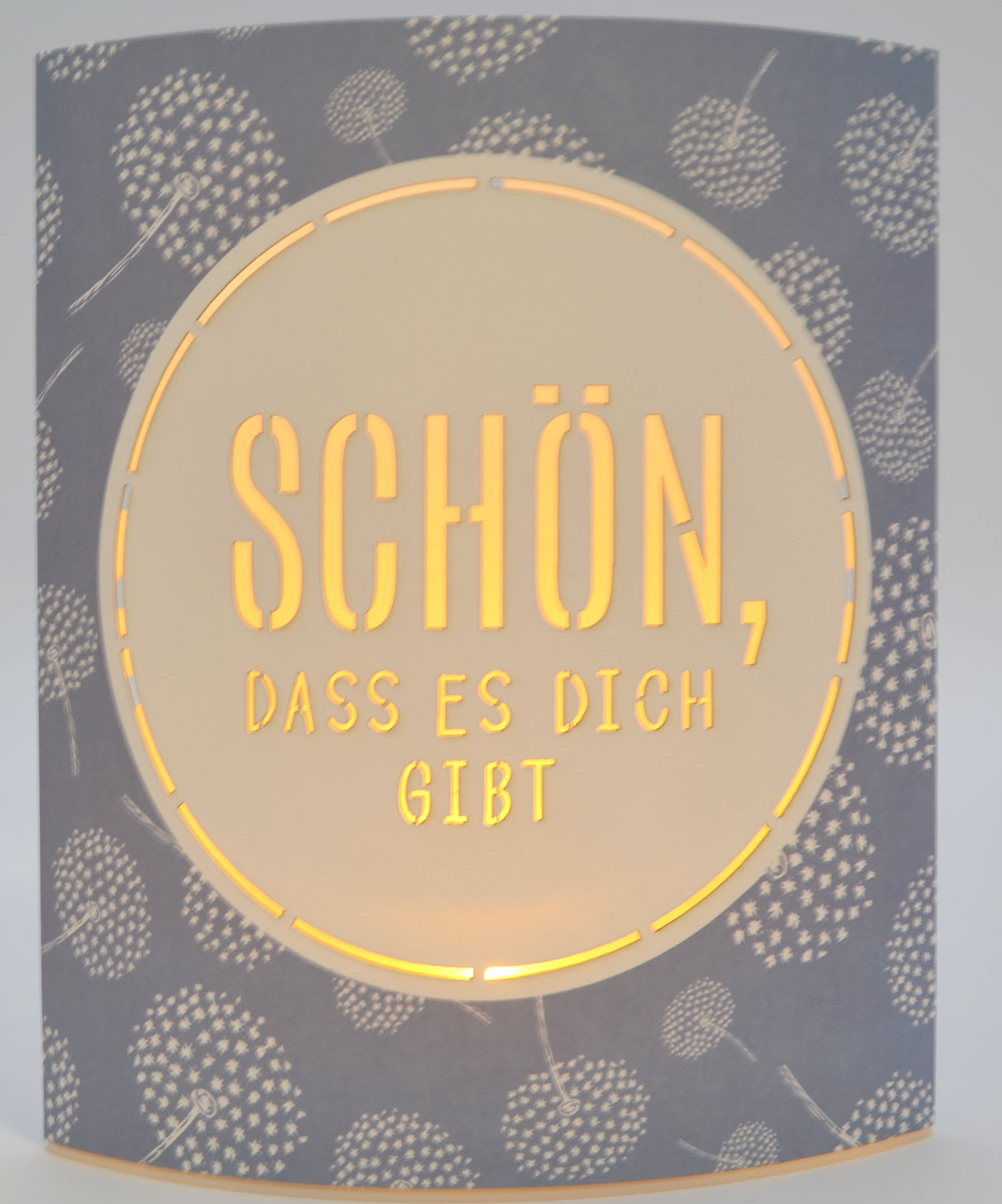 LED-Laterne Poesielicht Schön zum Stehen oder Hängen mit Timer 16x13,x5 cm