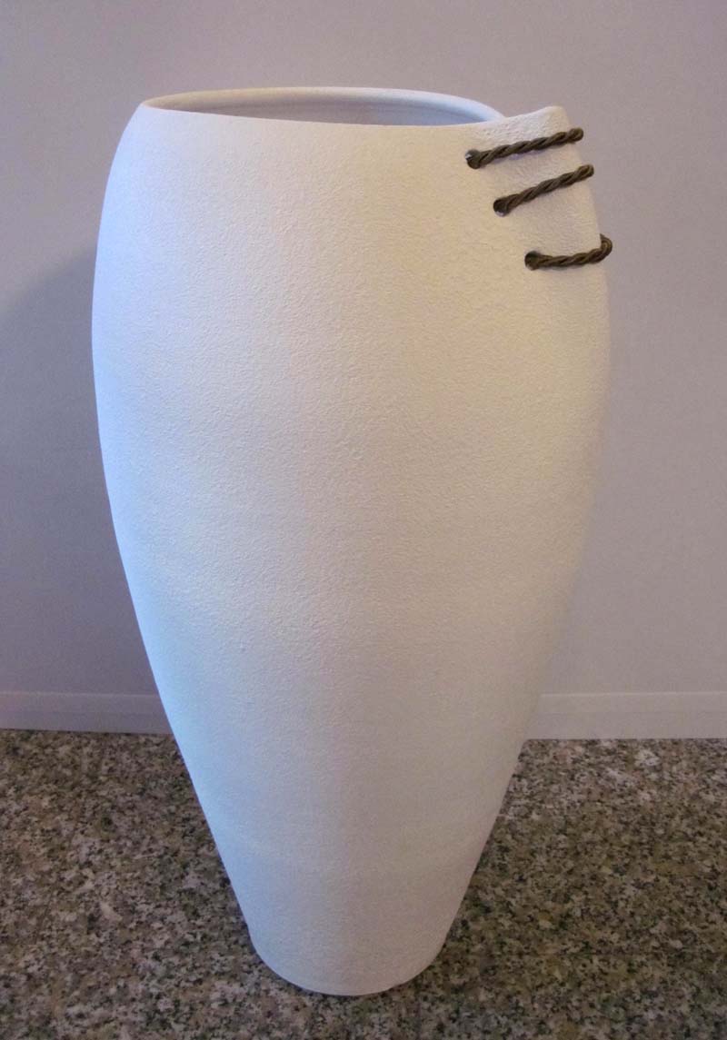 Keramik Vase Bodenvase "Coimbra" Creme ca. 30x60cm B//H