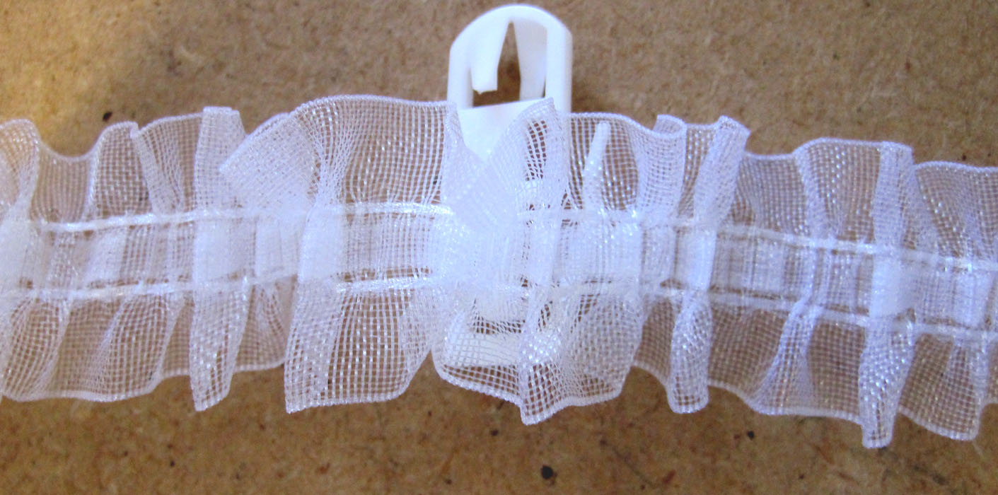 Gardinenband Universalband Kräuselband 22 mm breit volltransparent