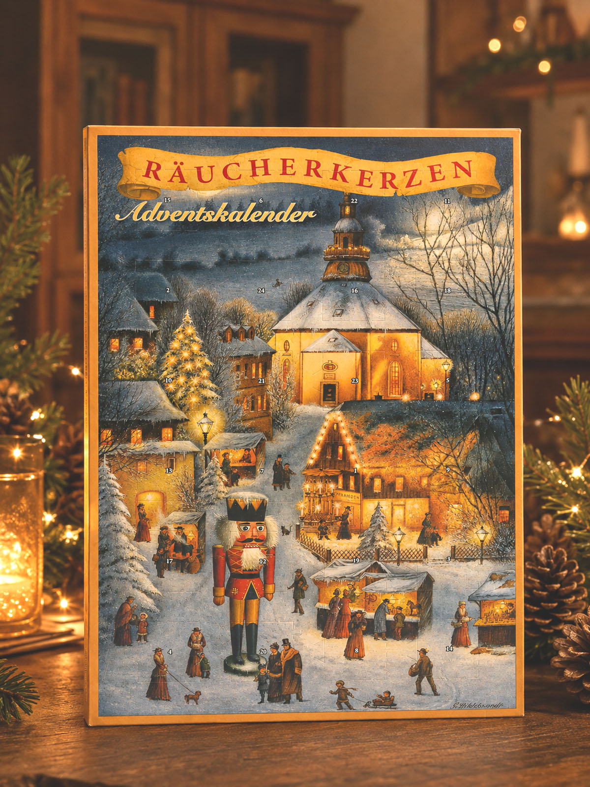 24 Räucherkerzen Adventskalender Weihnachten in Seiffen