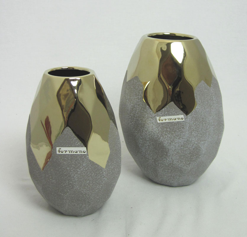 Keramik Vase Sand-Gold, ca.17x11 cm H/B