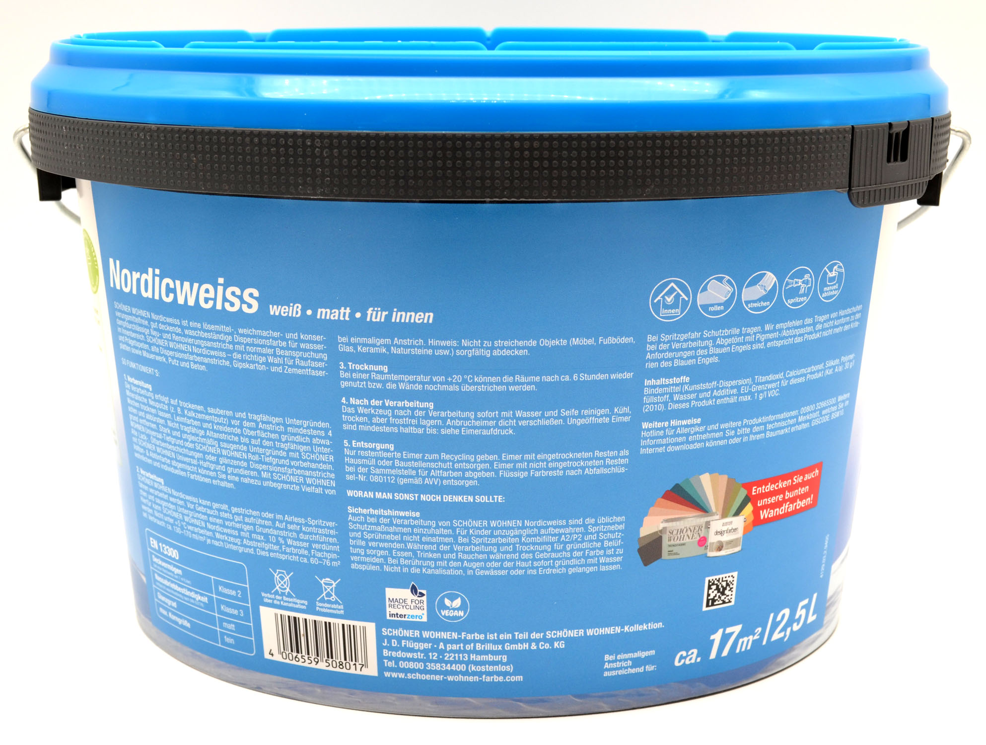 Schöner Wohnen - Nordicweiss matt, für Innen 2,5 l