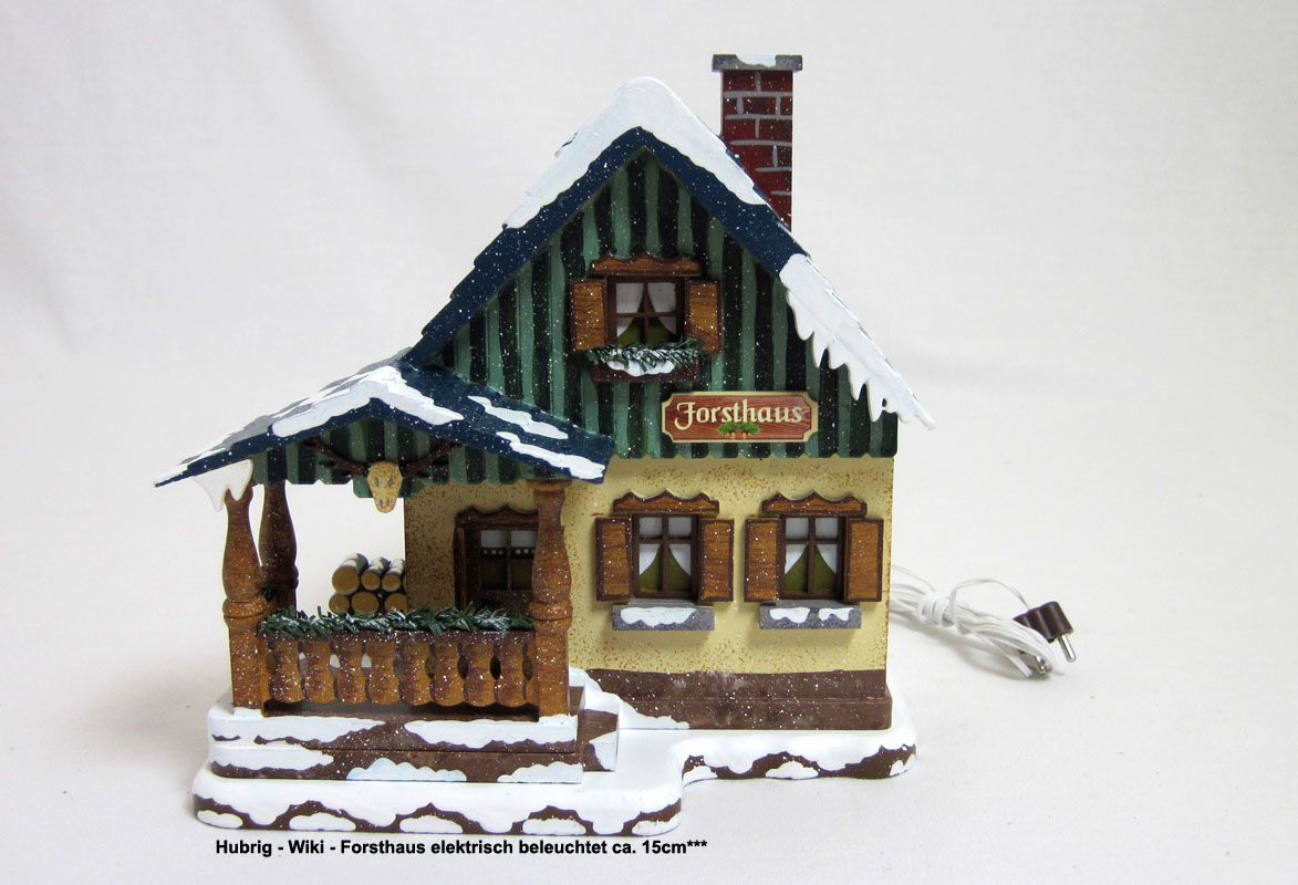 Hubrig - Wiki - Forsthaus elektrisch beleuchtet 14 x 14 x 8 cm (HxBxT)