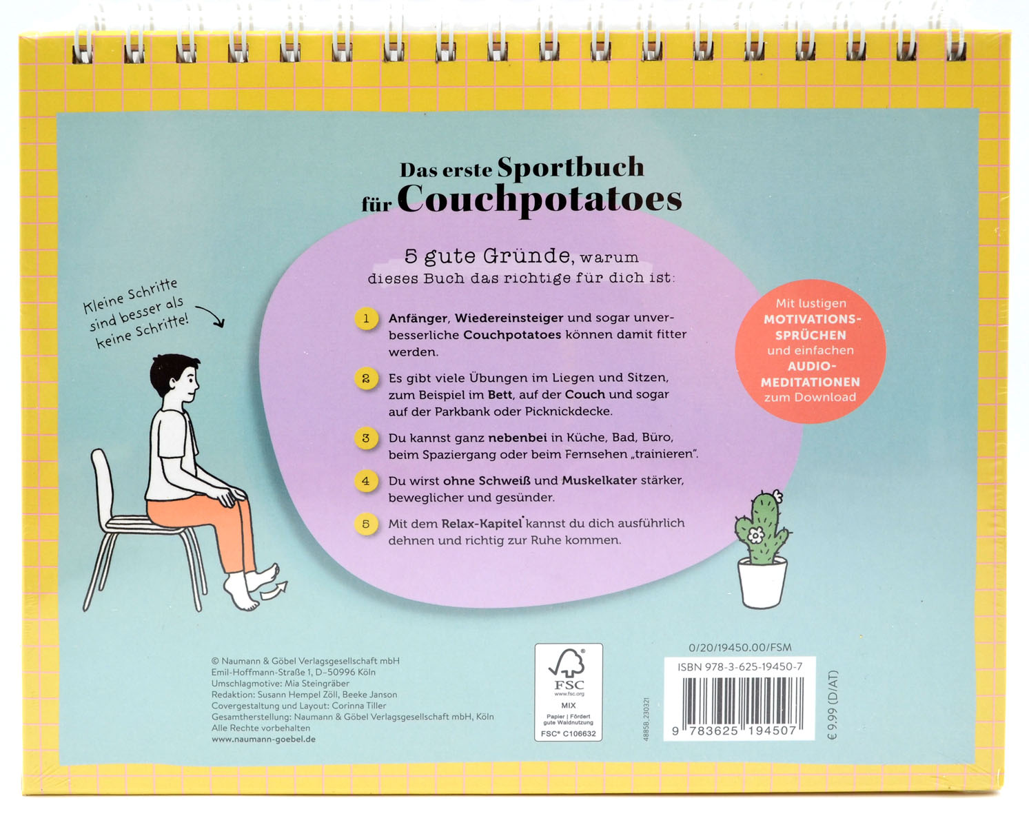 Fitness für Faule Aufstellbuch 25 x 20 cm (BxH) 