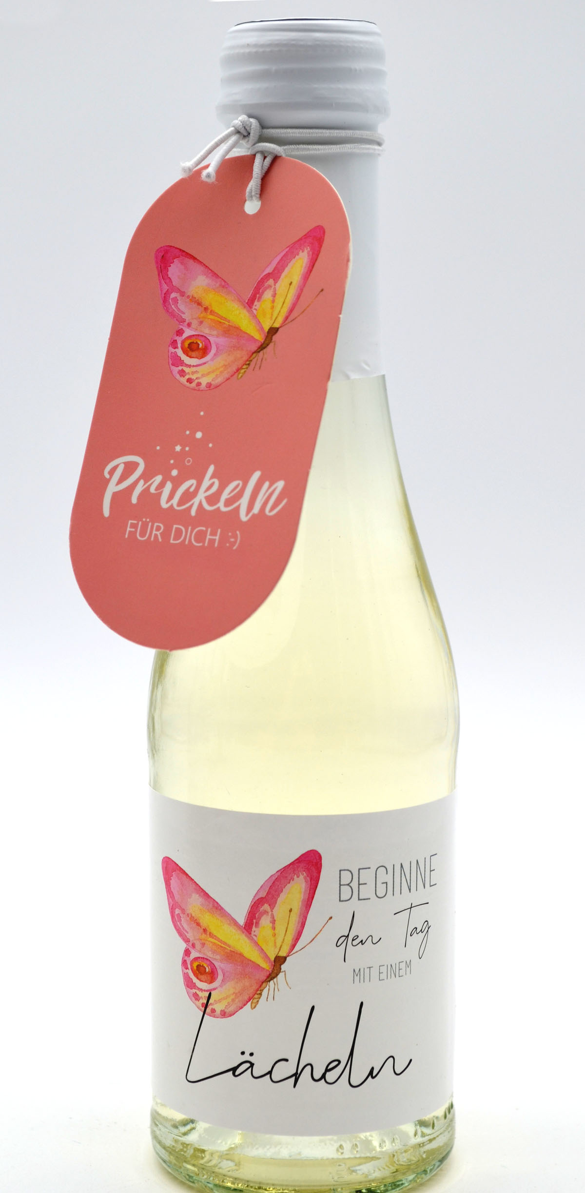 Perlwein Prickeln 0,2 l "Lächeln" mit Geschenkanhänger 