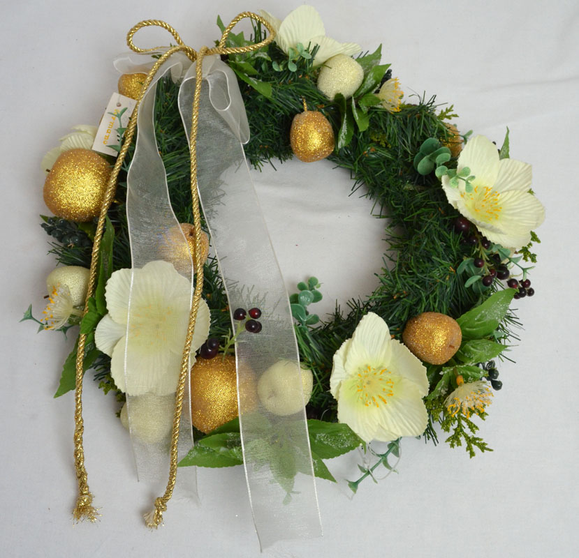 Adventskranz Weihnachtskranz Türkranz künstlich d=35 cm