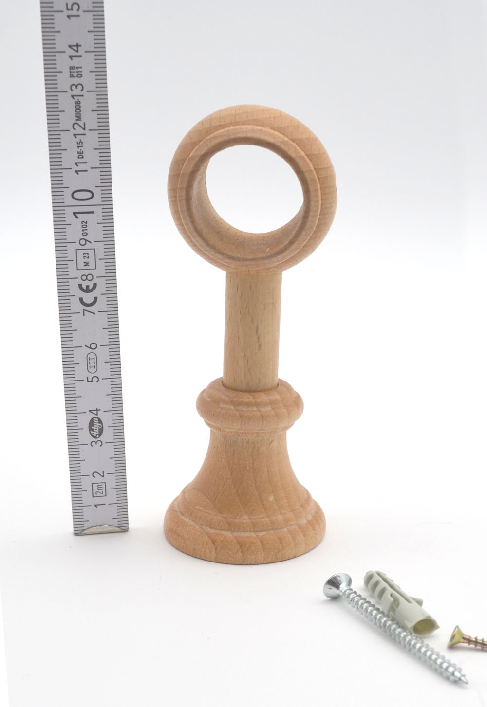 1 Wandträger für Stilgarnituren Ø 28 mm Holz Natur WA 10,5 cm 