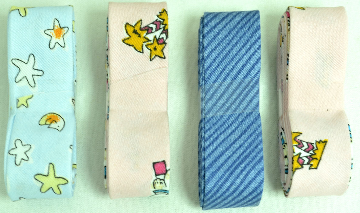 4 Einfassbänd/Schrägbänder/Biasband 2m x 20mm 100 % BW