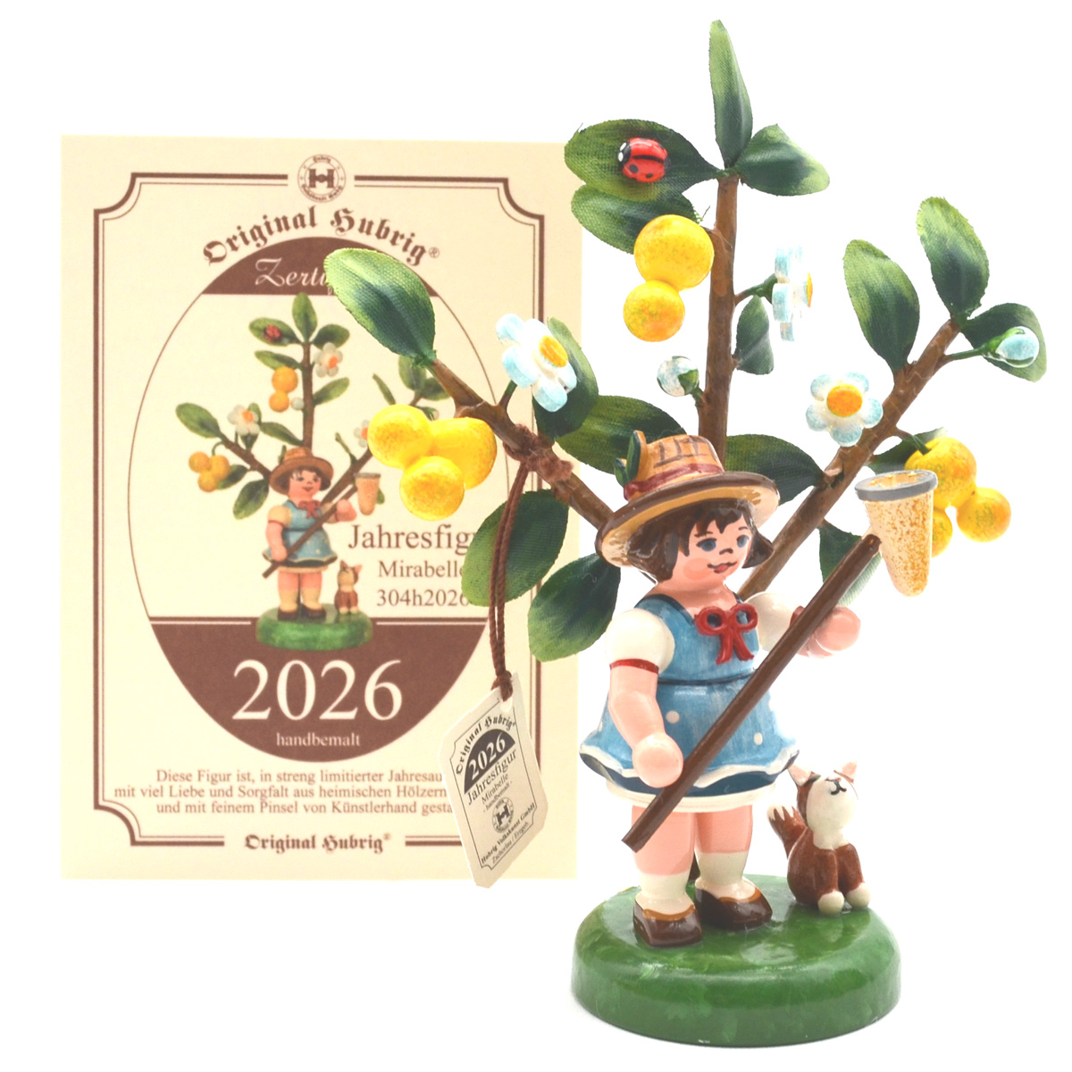 Jahresfigur 2026 Mirabelle mit Zertifikat - Hubrig 
