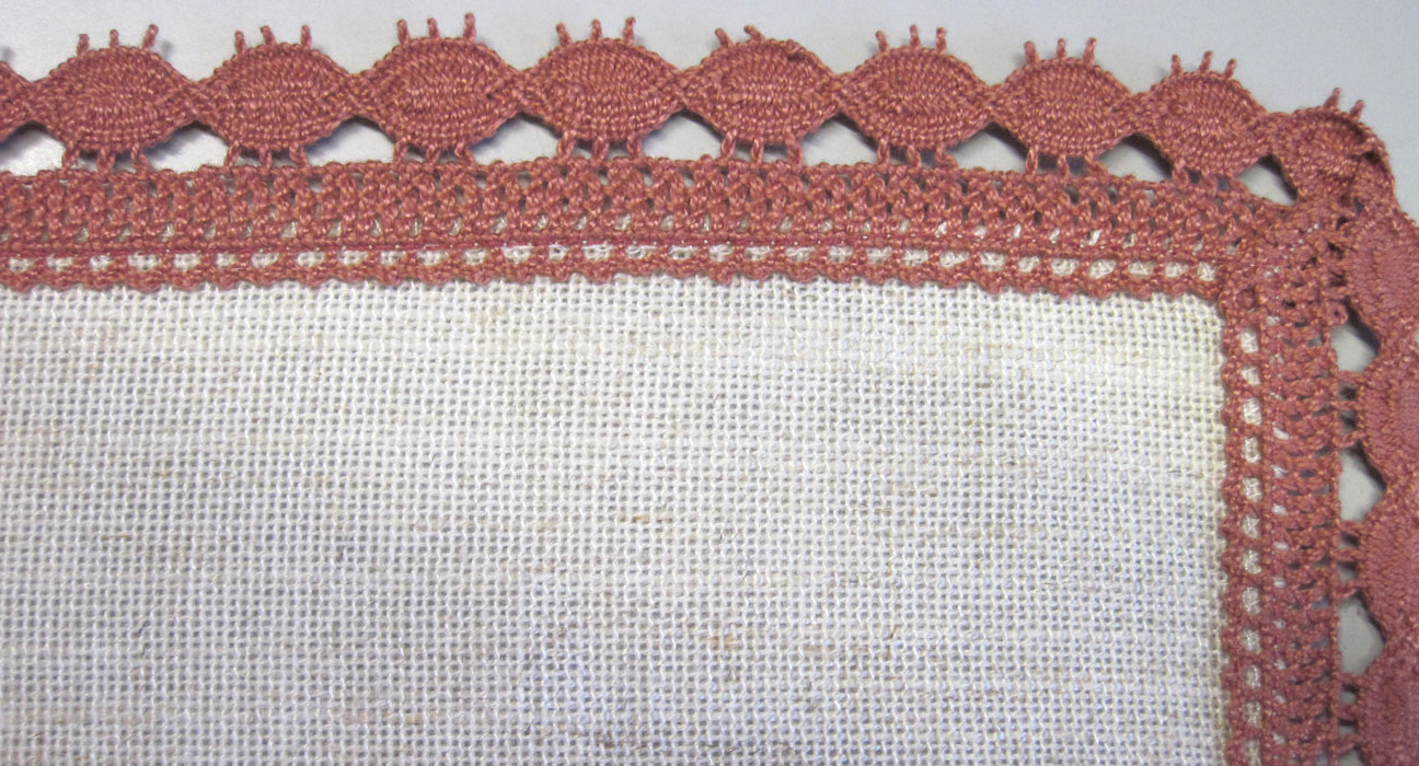 Deckchen Natur meliert - Rosenholz, ca. 32 x 32 cm B/L