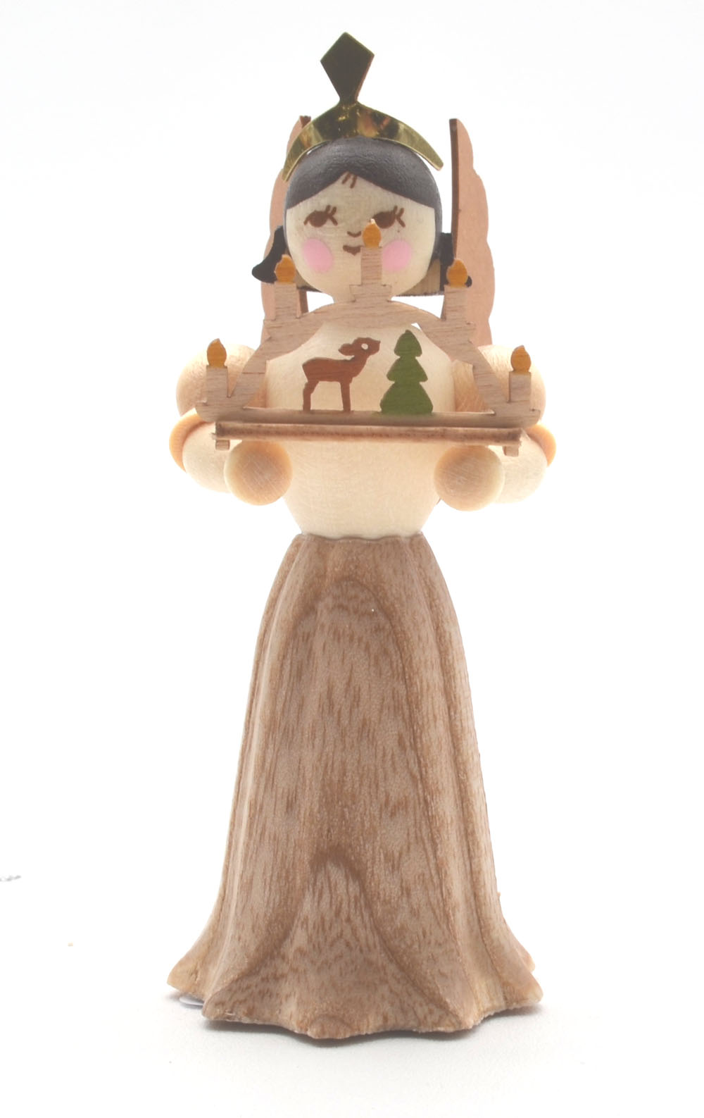 Engel Langrock mit Schwibbogen Natur 7 cm Konzertengel  Engel Langrock mit Schwibbogen Natur 7 cm Konzertengel