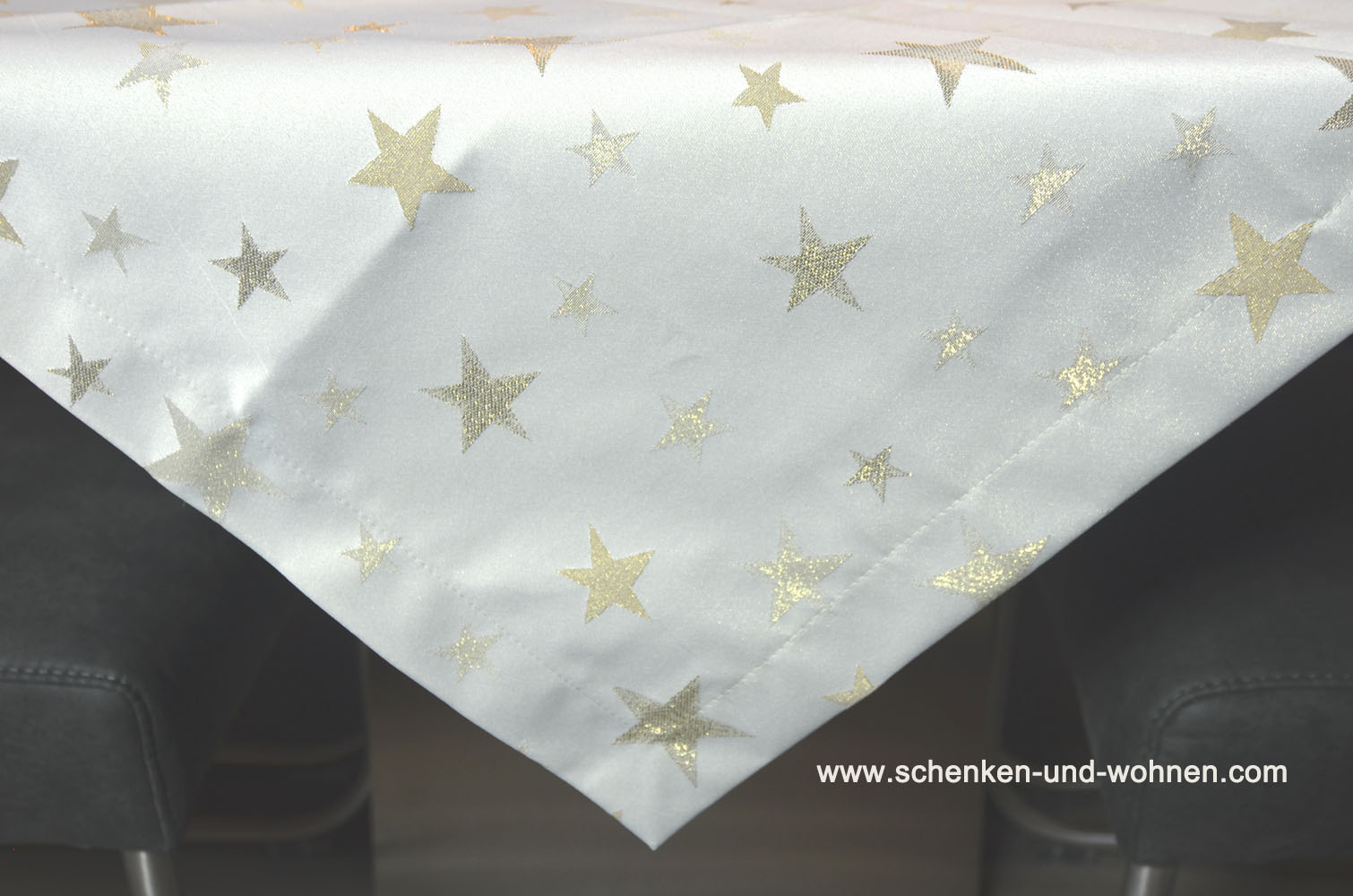 Mitteldecke 85 x 85 cm Sterne gold