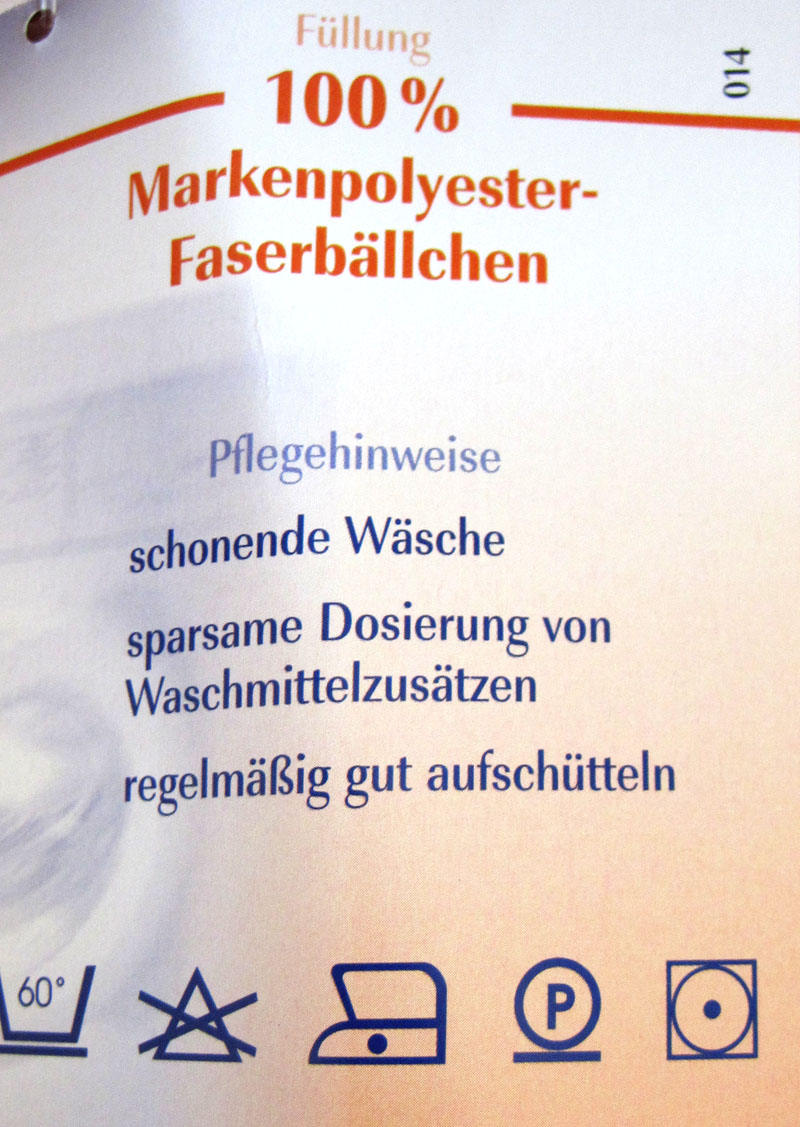 Kissenfüllung - Inlett ca. 60 x 60 cm weiss, mit Faserbällchen