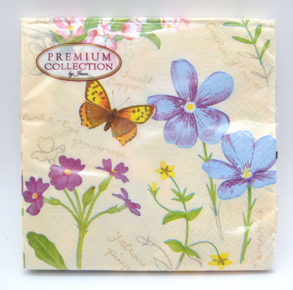 Frühlings-Lunch-Servietten Schmetterling 20 Stück 33 x 33 cm