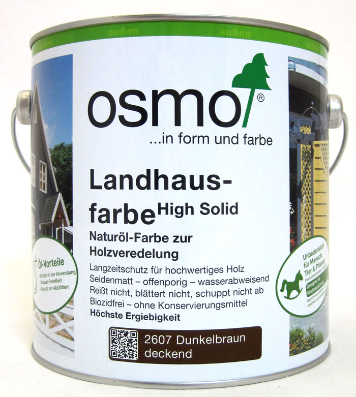 Osmo Landhausfarbe 2607 Dunkelbraun 2,5L