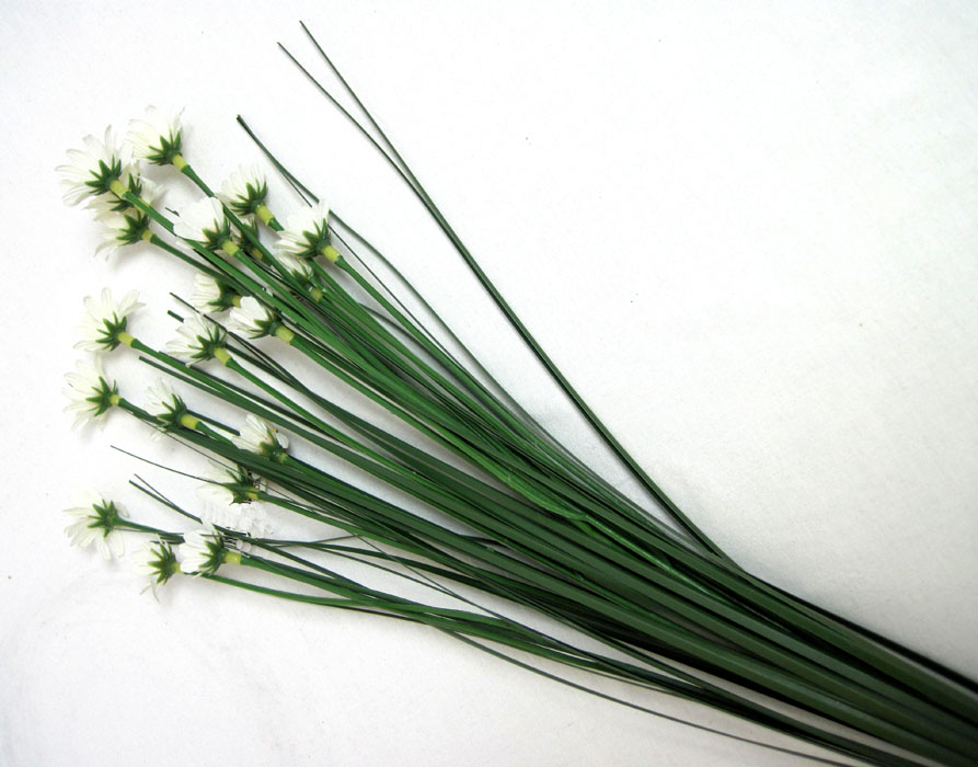 1 Gänseblümchen-Strauß künstlich Grün-Weiß ca. 49 cm