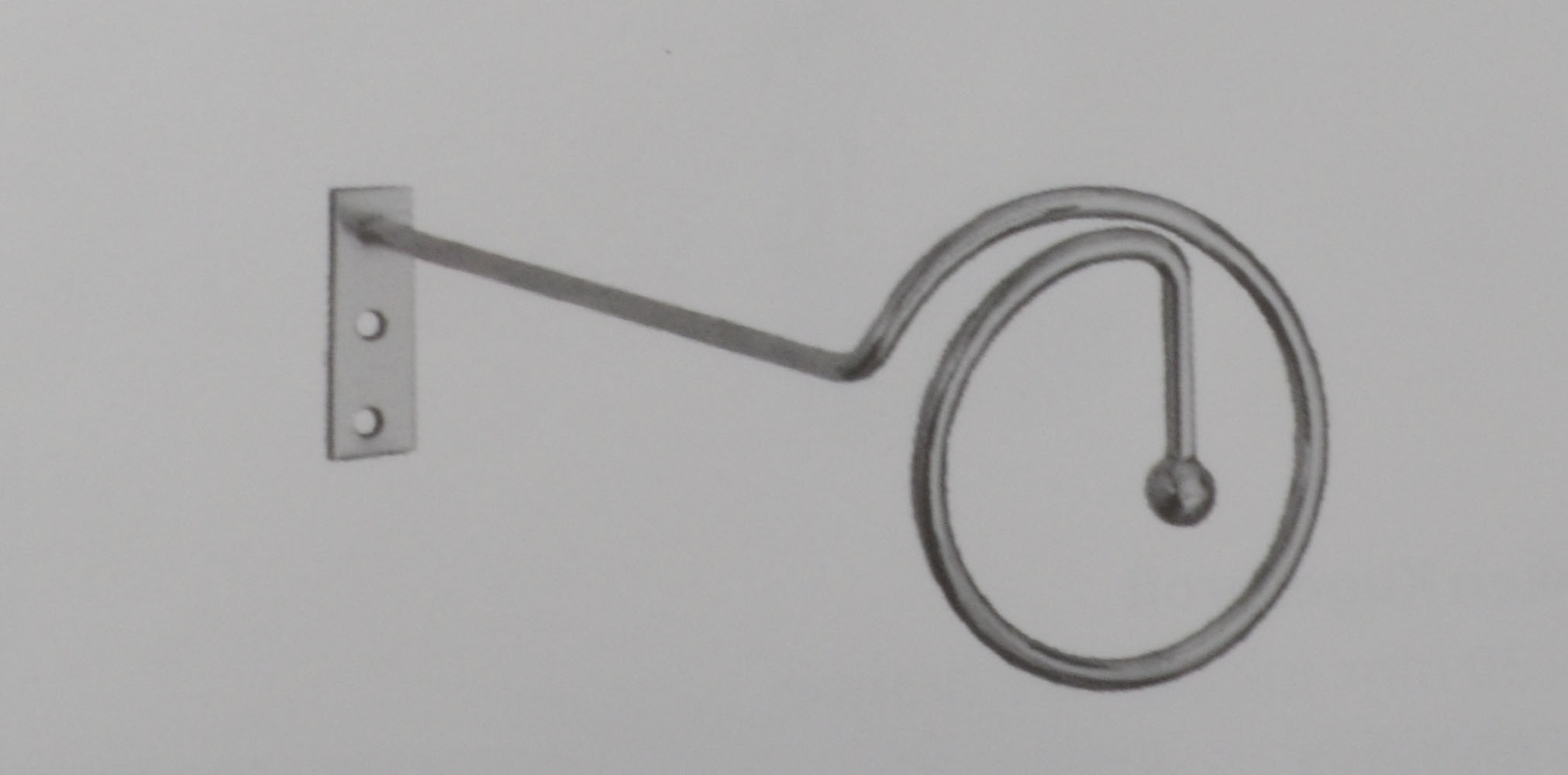 1 Drapierhaken weiss Wandabstand ca.20 cm