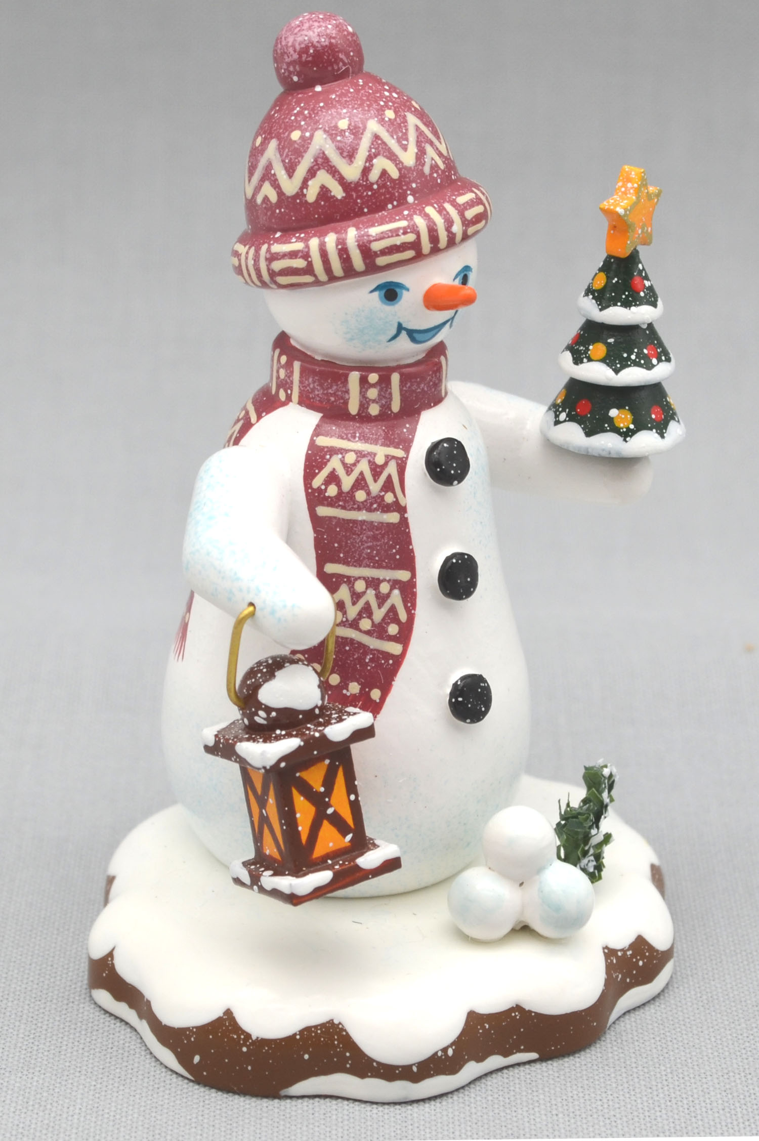 Hubrig Schneemann mit Tannenlicht