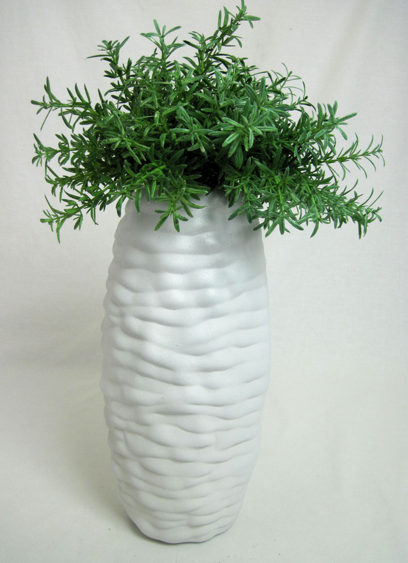 Keramik Vase Weiß matt, leicht schimmernd, unbestückt ca. 29 x 13cm H/B