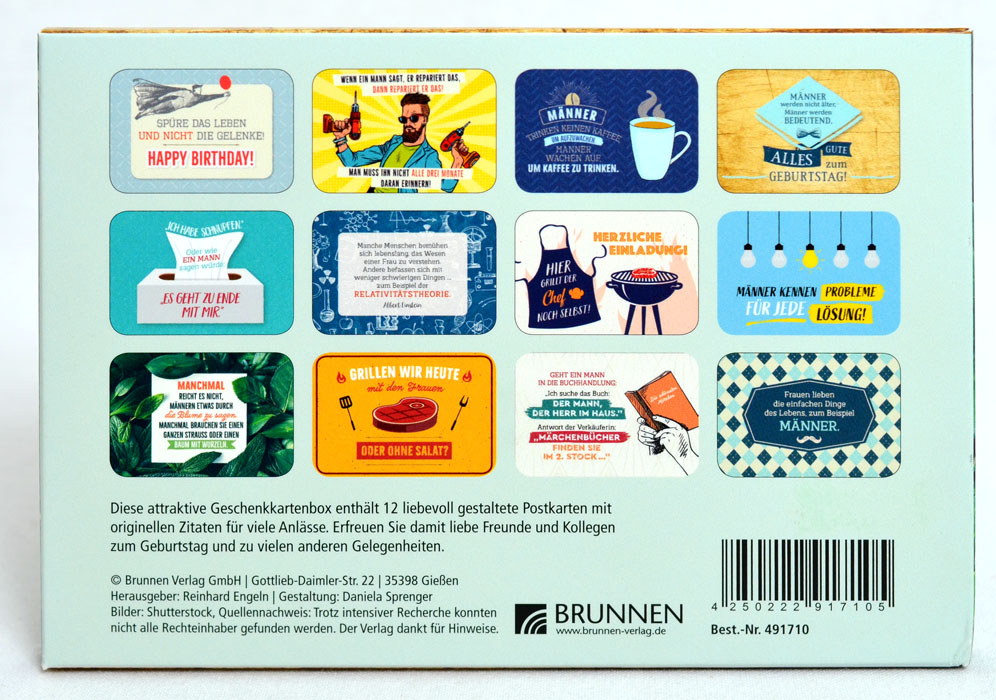 12 Postkarten für echte Kerle - Männer 491710