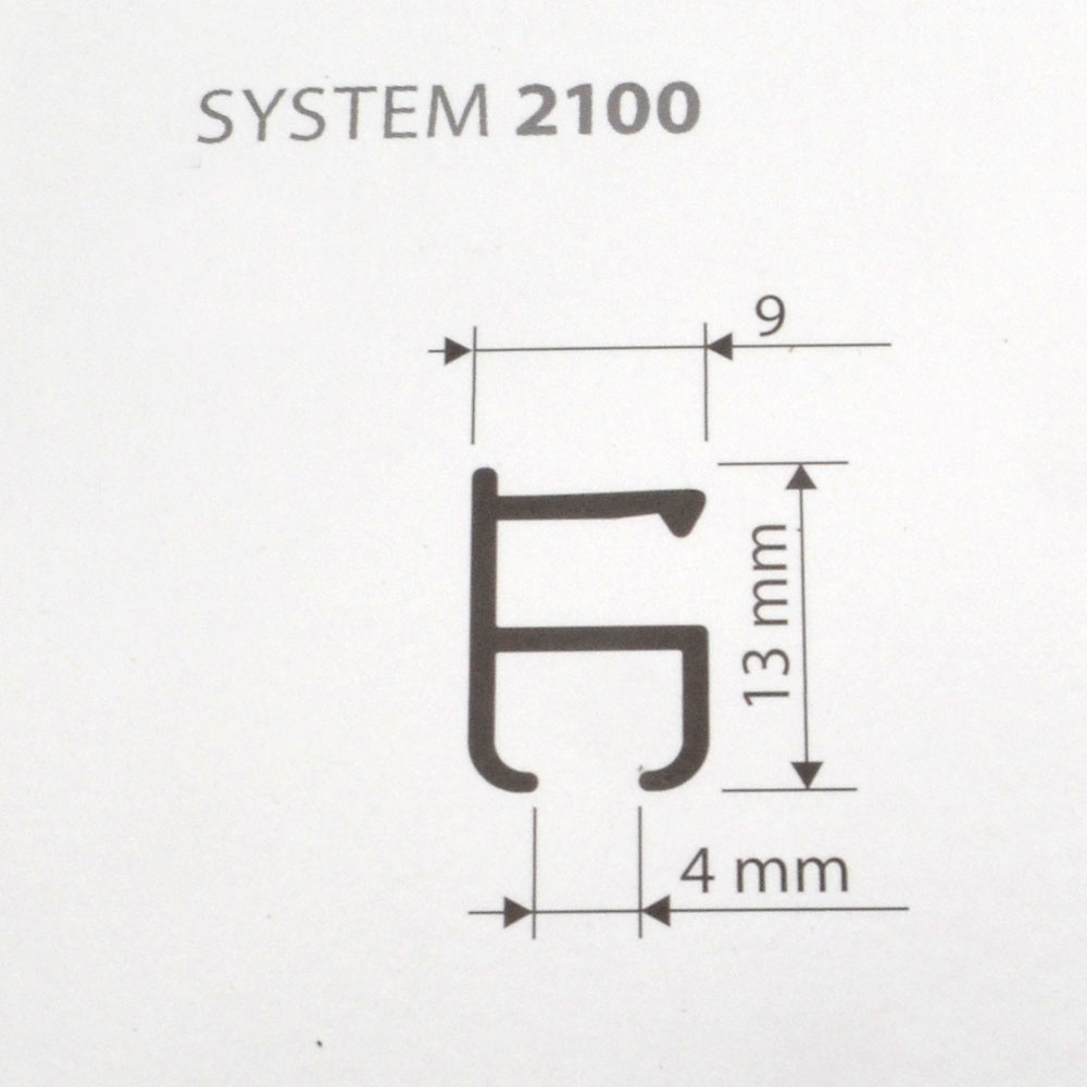 2 Wandträger für Alu-Schiene 2100 weiß Kunststoff