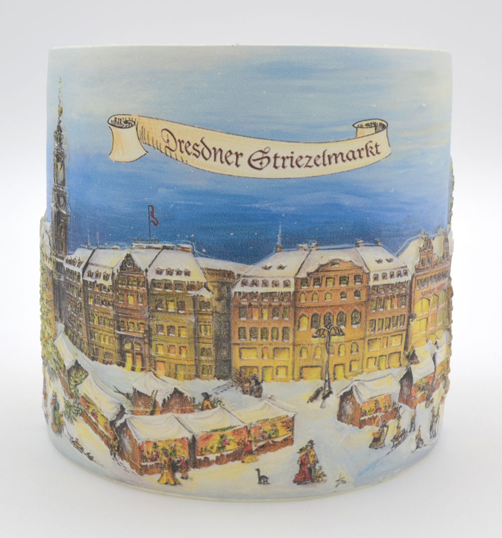 Lampionkerze Striezelmarkt 10x10 cm (HxD)  Lampionkerze Striezelmarkt 10x10 cm (HxD)