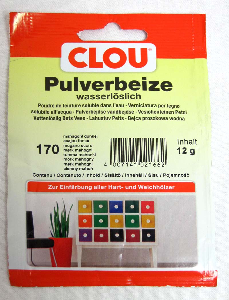 Beize Mahagoni dunkel 170 wasserlöslich 12 g Clou