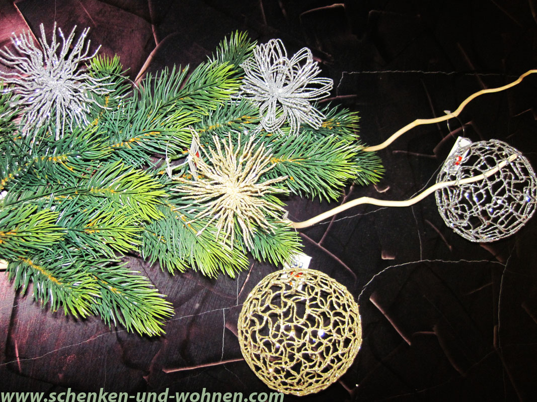Drahtball, Drahtkugel - Spiralmuster, Champagne ca. 8 cm Durchmesser