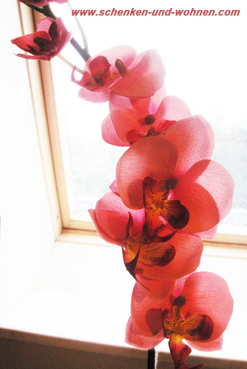 Kunst - Orchidee Phalaenopsis, Rosa, 80 cm