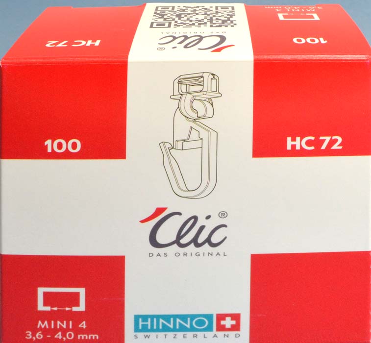 25 Stück Klick-Gleiter Mini weiß 3,6-4 mm