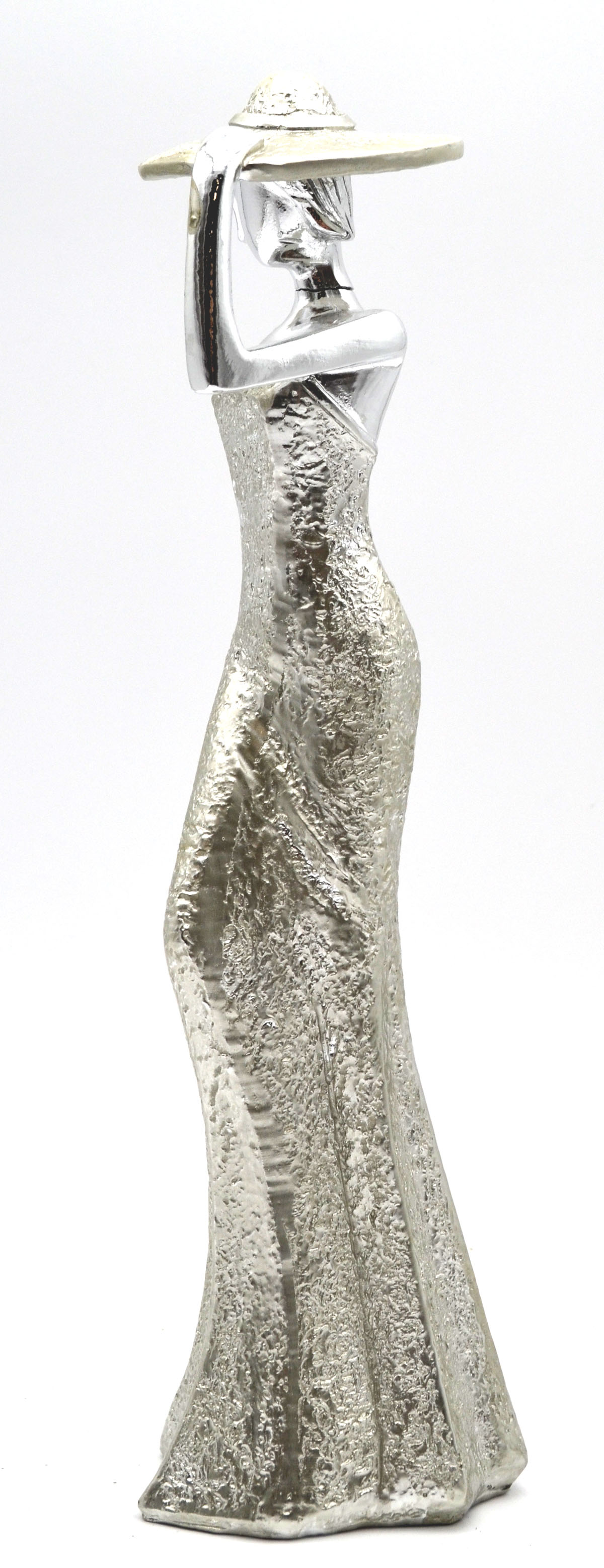 1 Poly Lady Diva linke Hand am Hut silber glänzend ca.29x8 cm 