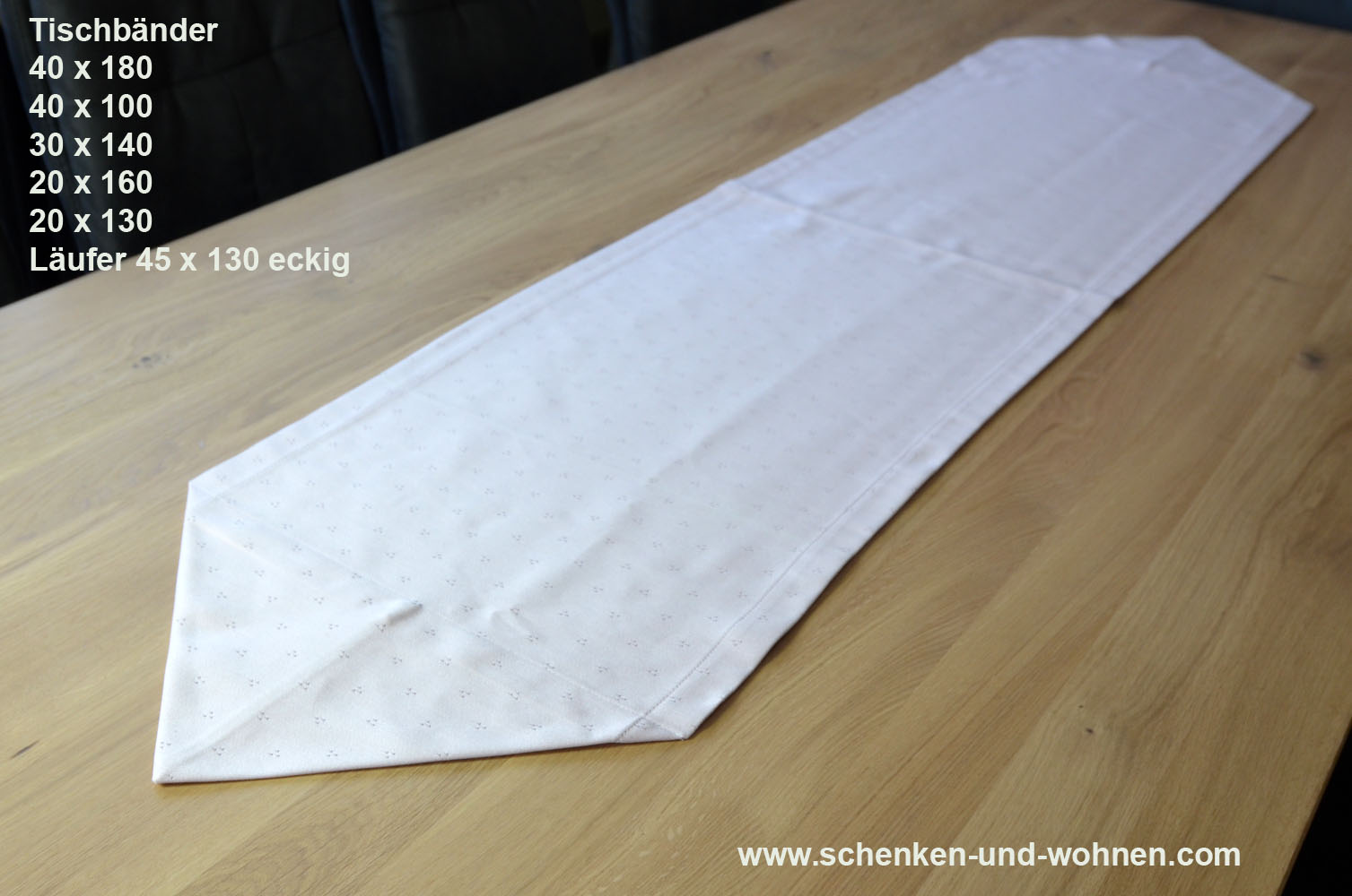 Tischwäsche Tischband 20 x 130 cm rosé