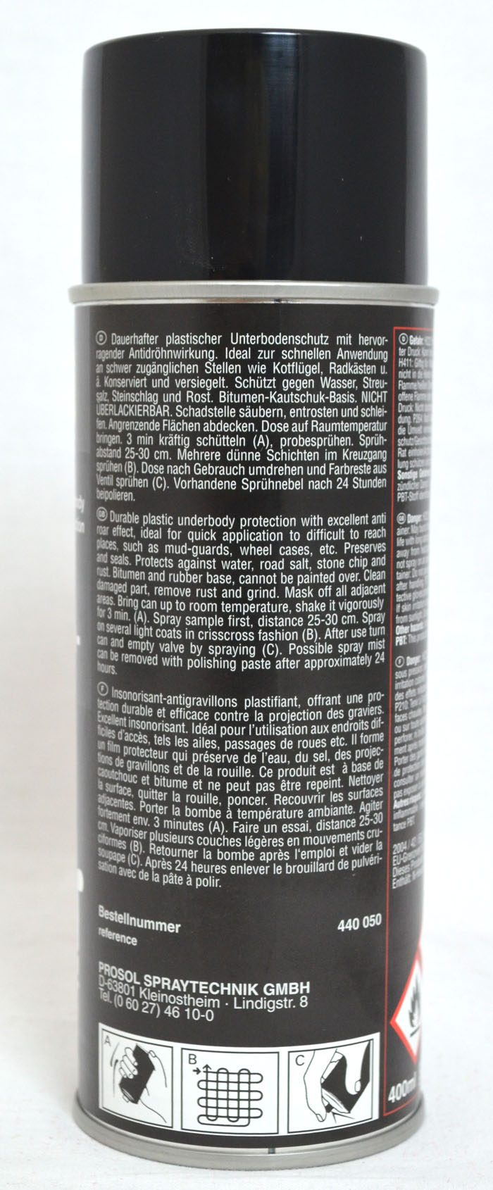 Unterbodenschutz Bitumen Spray für Fahrzeuge 0,4 l