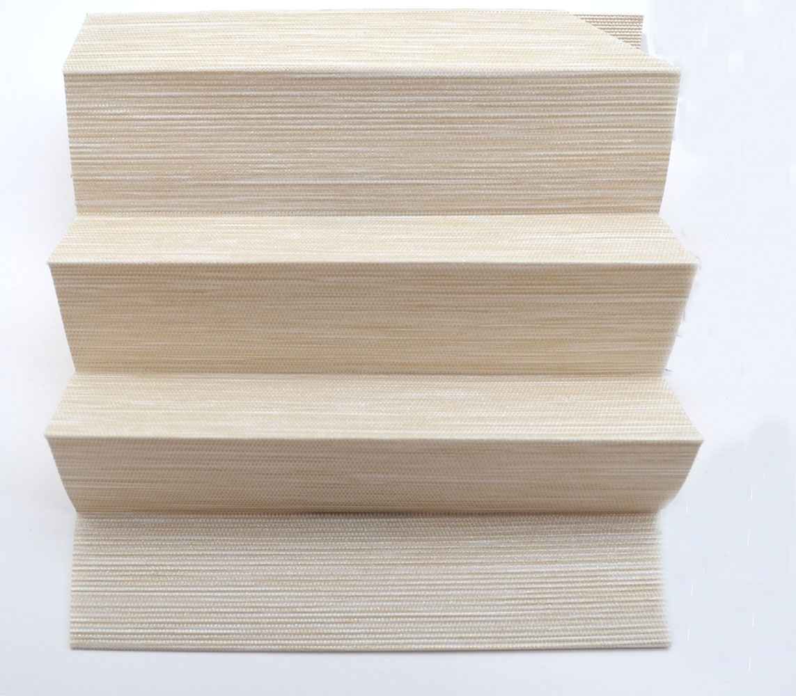 Plissee beige mit Klebeprofil weiß 873x934 (BxH)