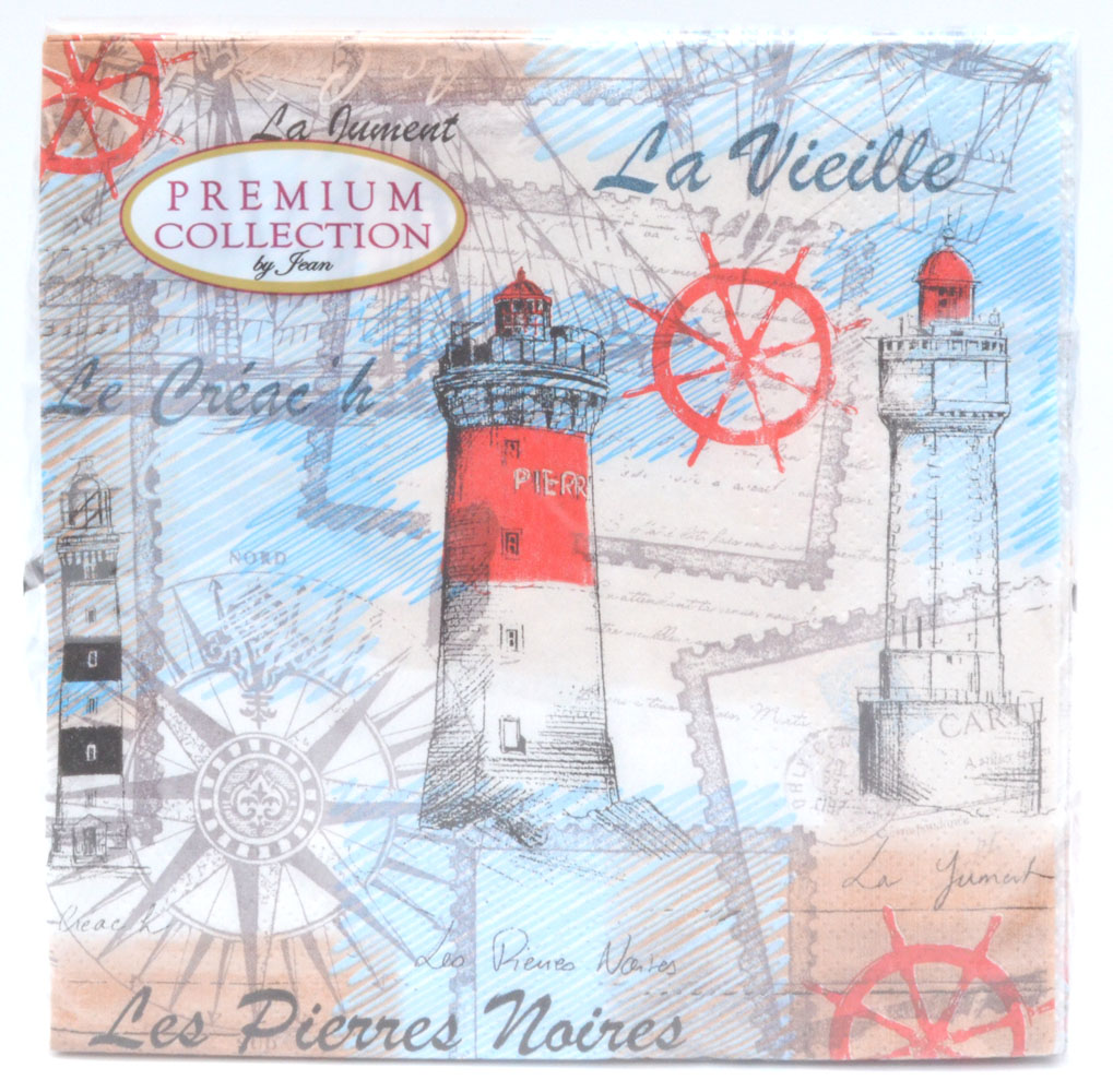 Maritime Lunch-Servietten Premium  20 Stück 33 x 33 cm