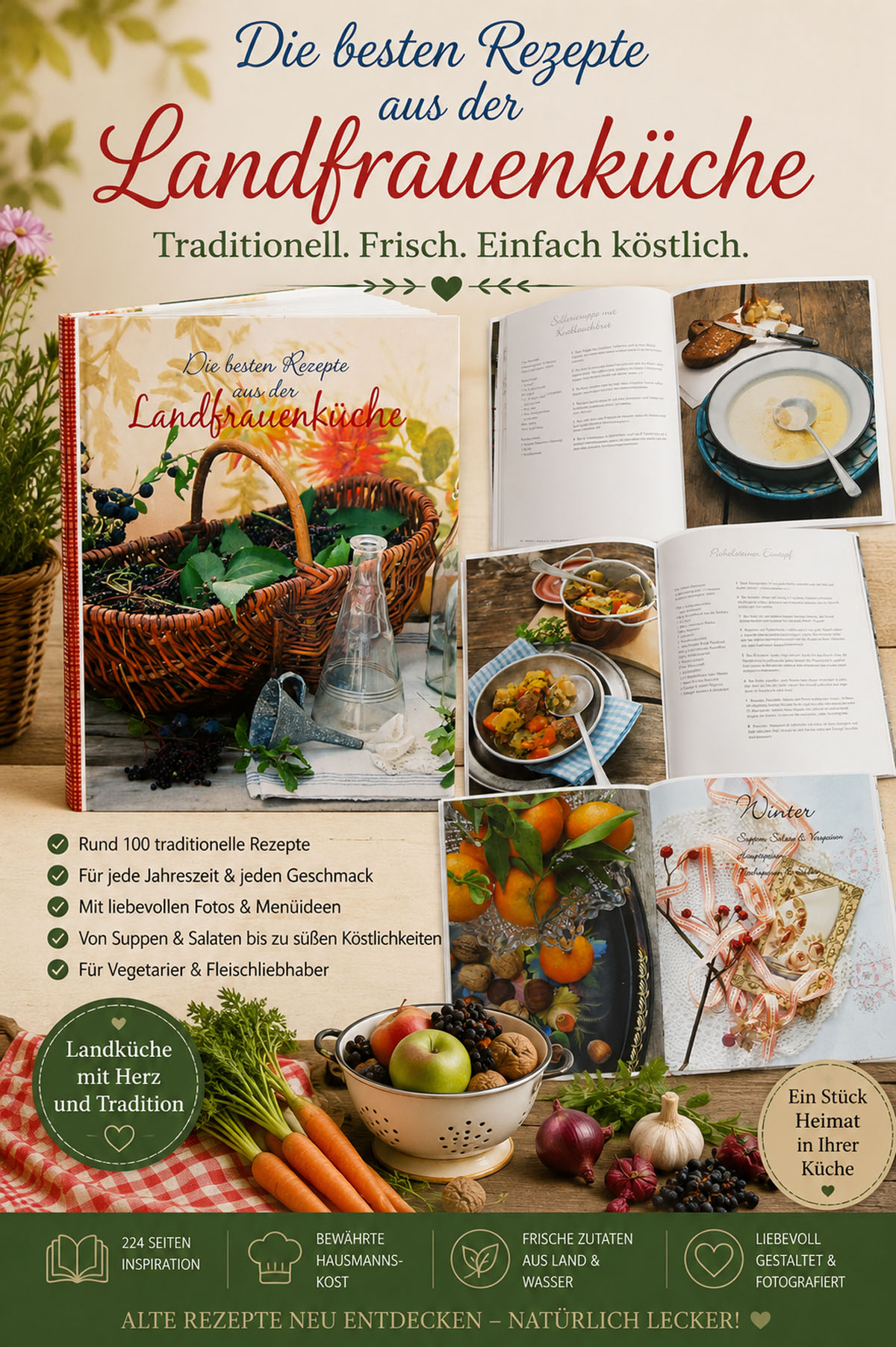 Die besten Rezepte aus der Landfrauenküche ca. 22 x 27,5 cm B/H