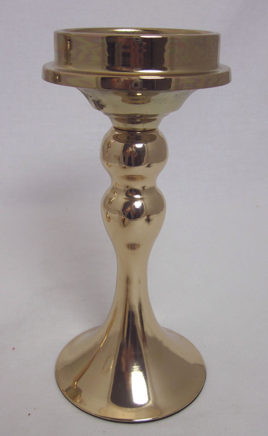 Metall Windlicht mit Glas gold für Stumpe und Spitzkerze ca.36,5x11x11cm H/B/T