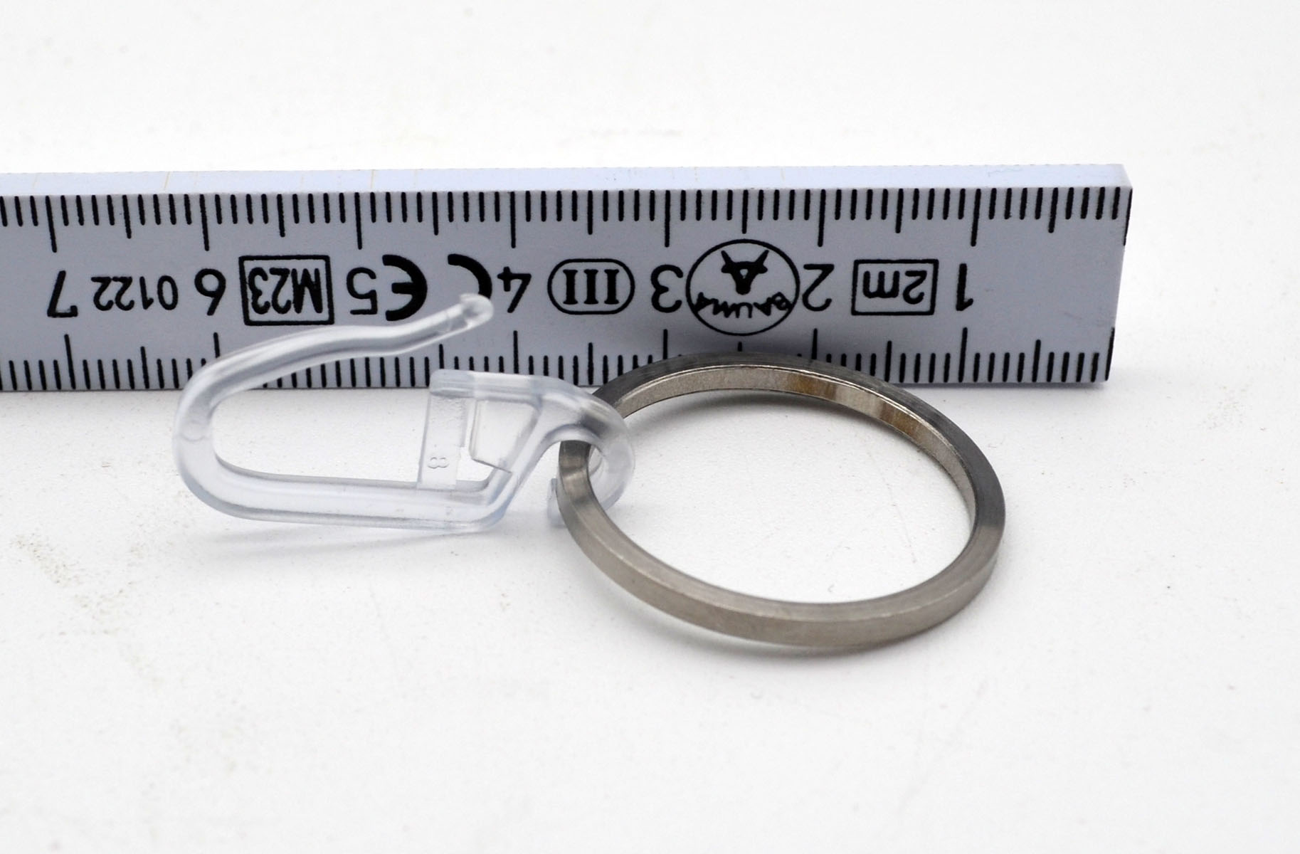 13 Ringe mit Faltenhaken edelstahlfarben für Stil 16 mm